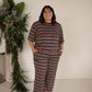 Women's Boxy Tee Lounge Set | Holiday Stripe