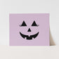 {Purple} Pumpkin Face Art Print