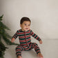 Bamboo Zip Pajamas | Holiday Stripe