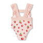 Strawberry Ruffle Square Neck Swimsuit