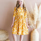 Dandelions in Fall 3/4 Sleeve Pocket Twirl Dress