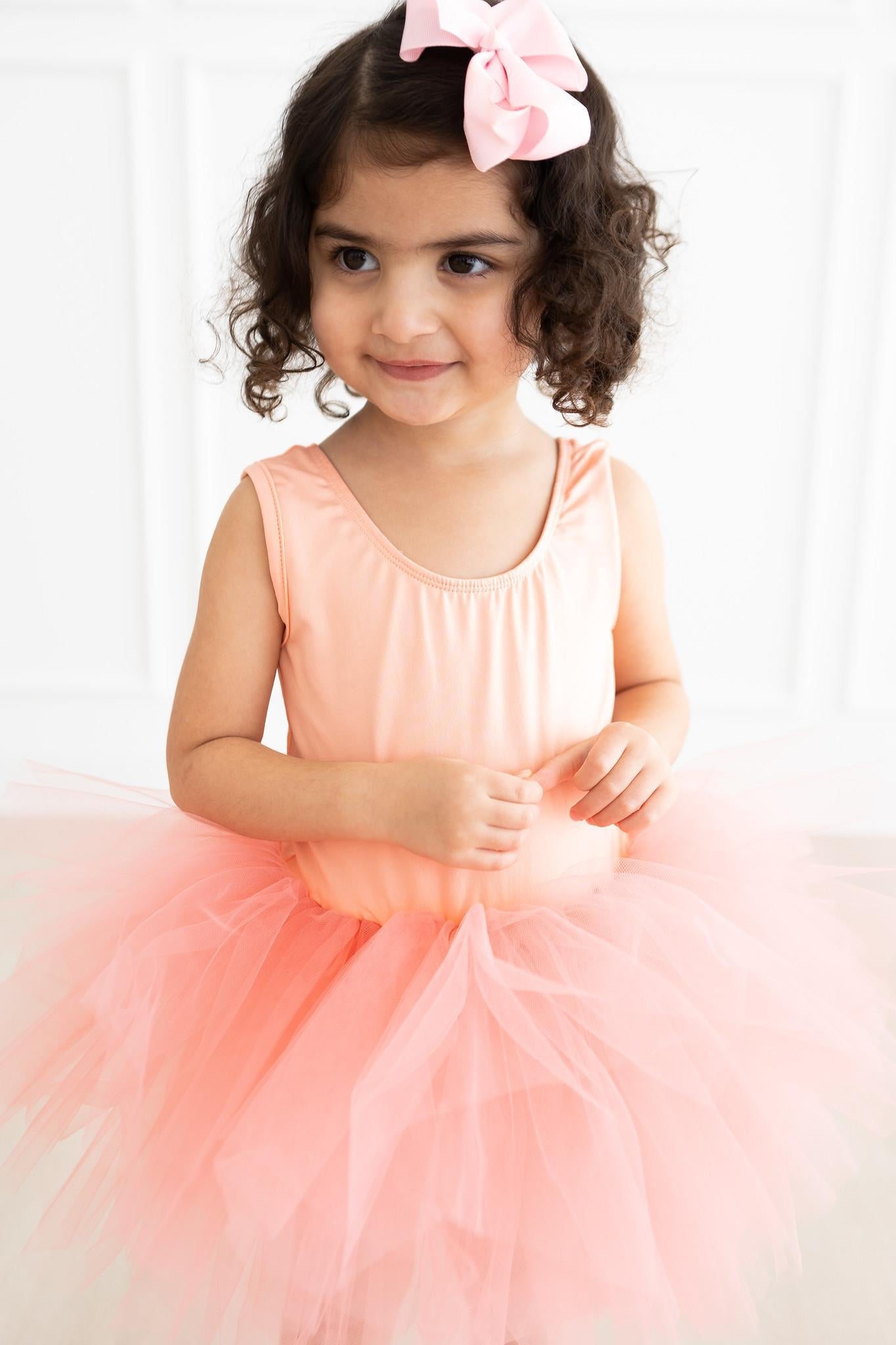 Bright Peach Tank Tutu Leotard