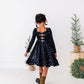 Black Dottie | Velvet Bow Back Dress
