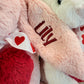 Custom Embroidered Valentine's Plush Bunny