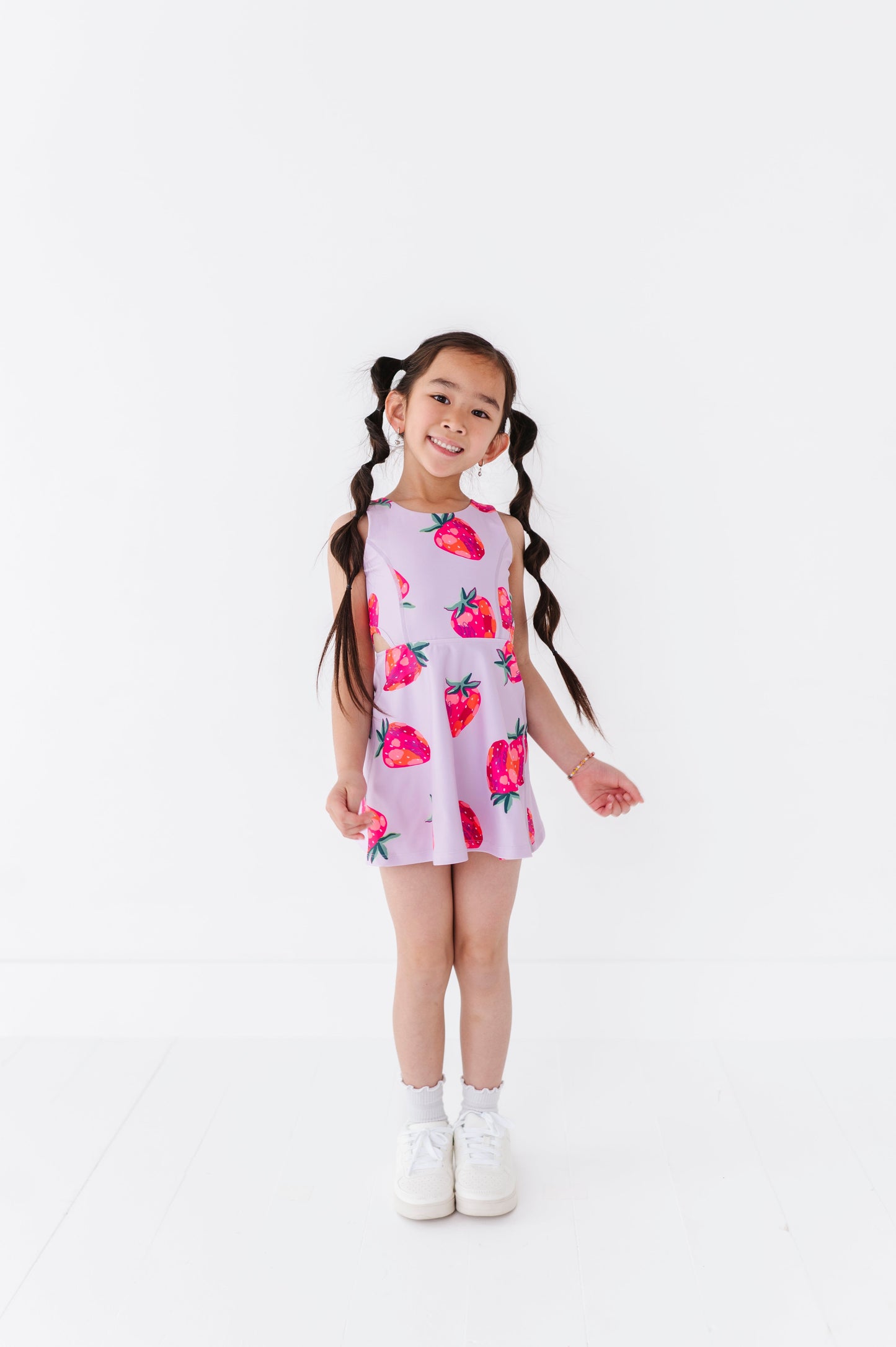 Strawberries | Open Sides Dress (with detached shorts!)