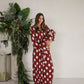Women's Bamboo Button Up Lounge Set | Vintage Santa