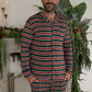 Men's Bamboo Button Up Lounge Set | Holiday Stripe