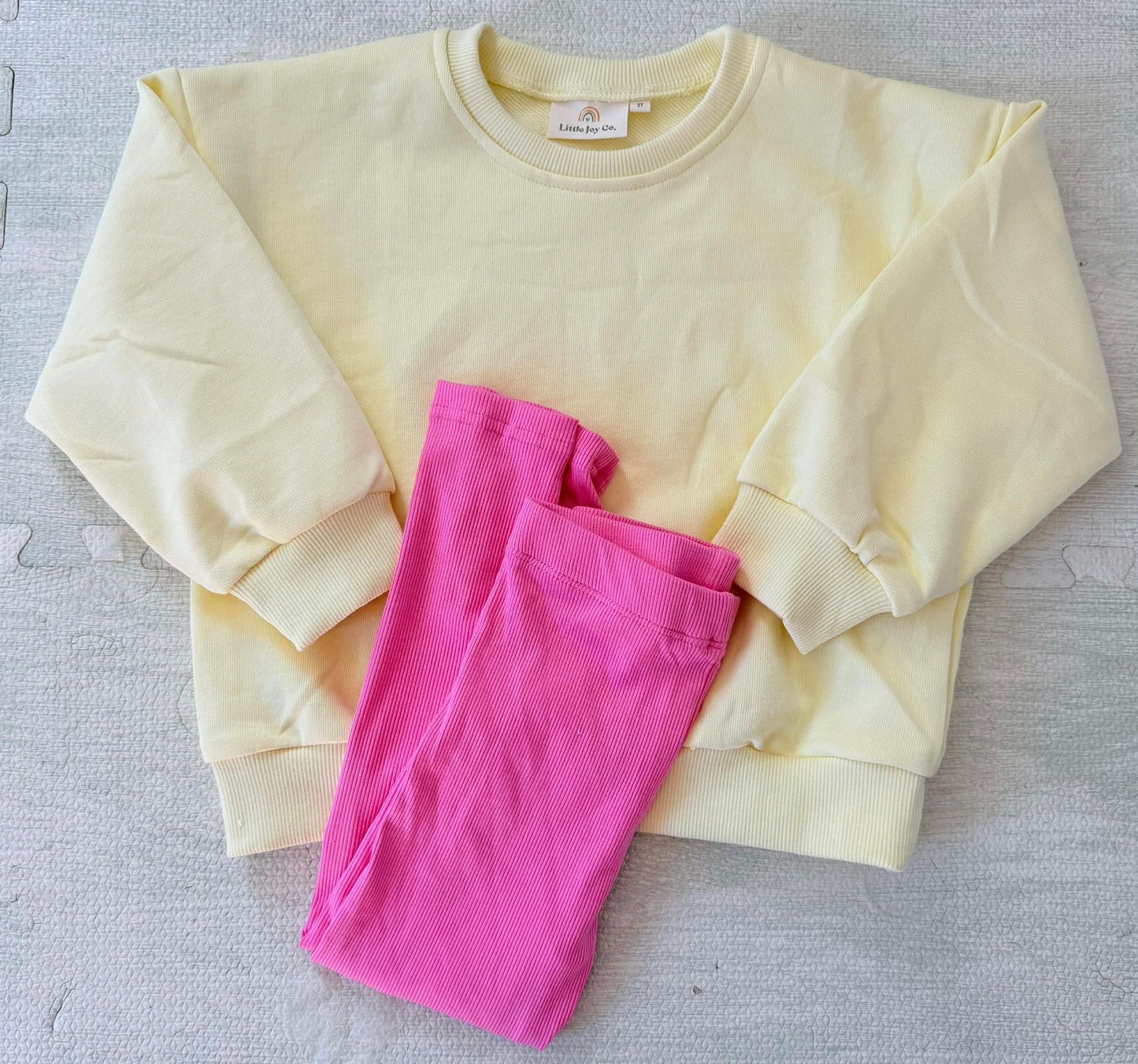 Custom Embroidered Crewneck Sweatshirt - Butter Yellow