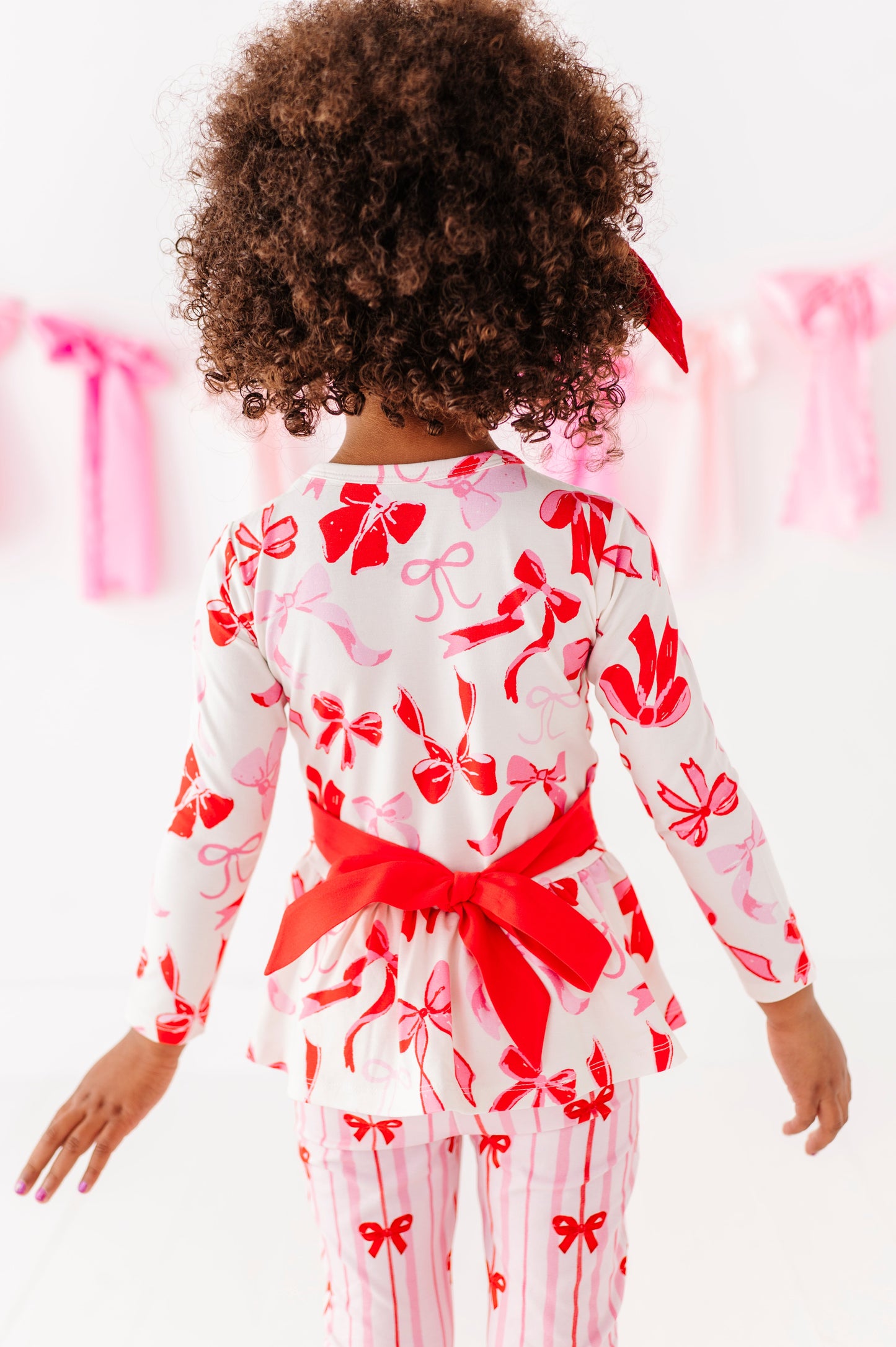 Blushing Bows Bamboo/Cotton Peplum Top