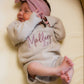 Custom Embroidered Knit Sweater Romper