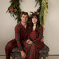 Women's Bamboo Button Up Lounge Set | Christmas Plaid