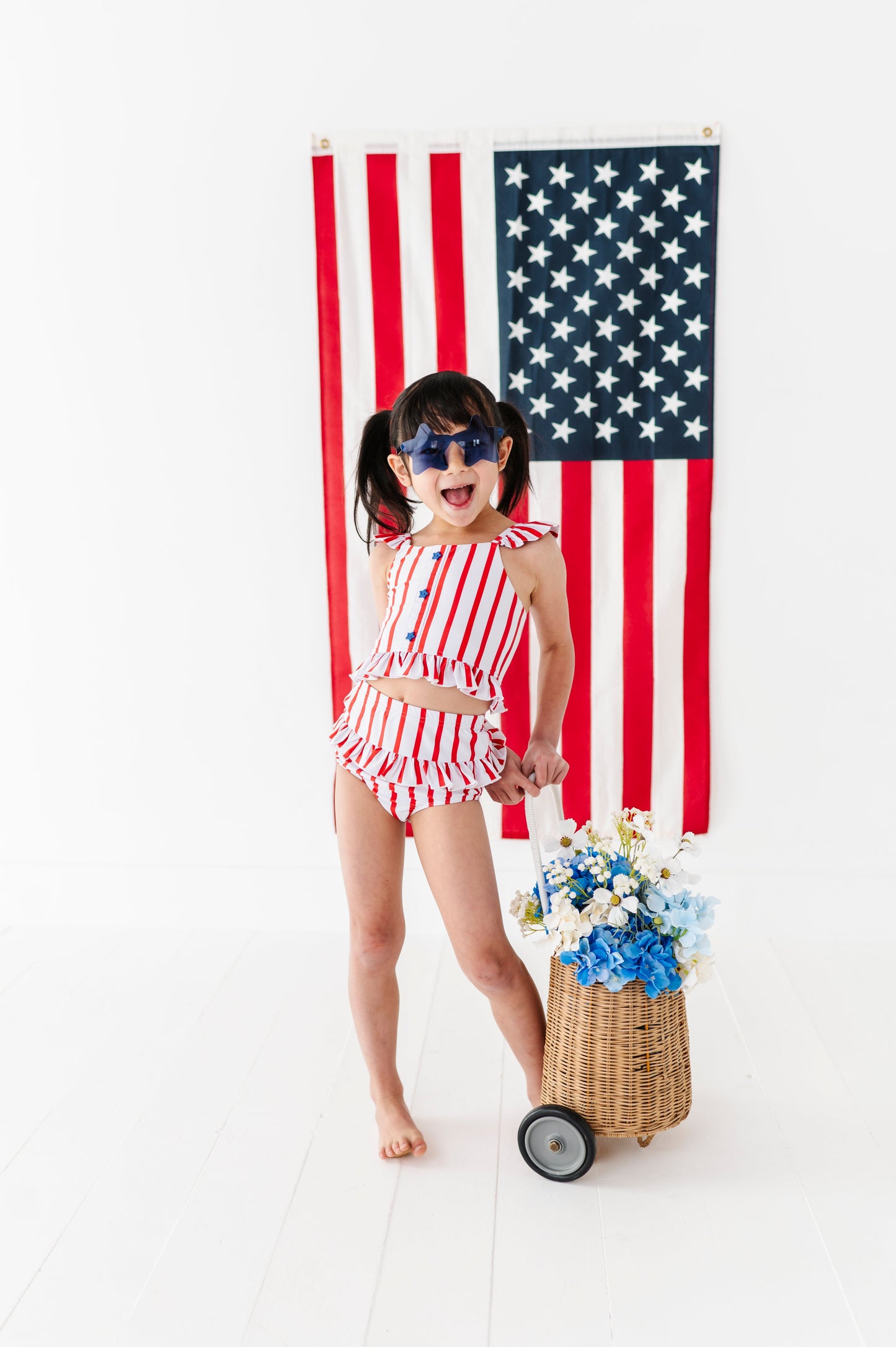 Spangled Stripes | Star Button TWO-PIECE