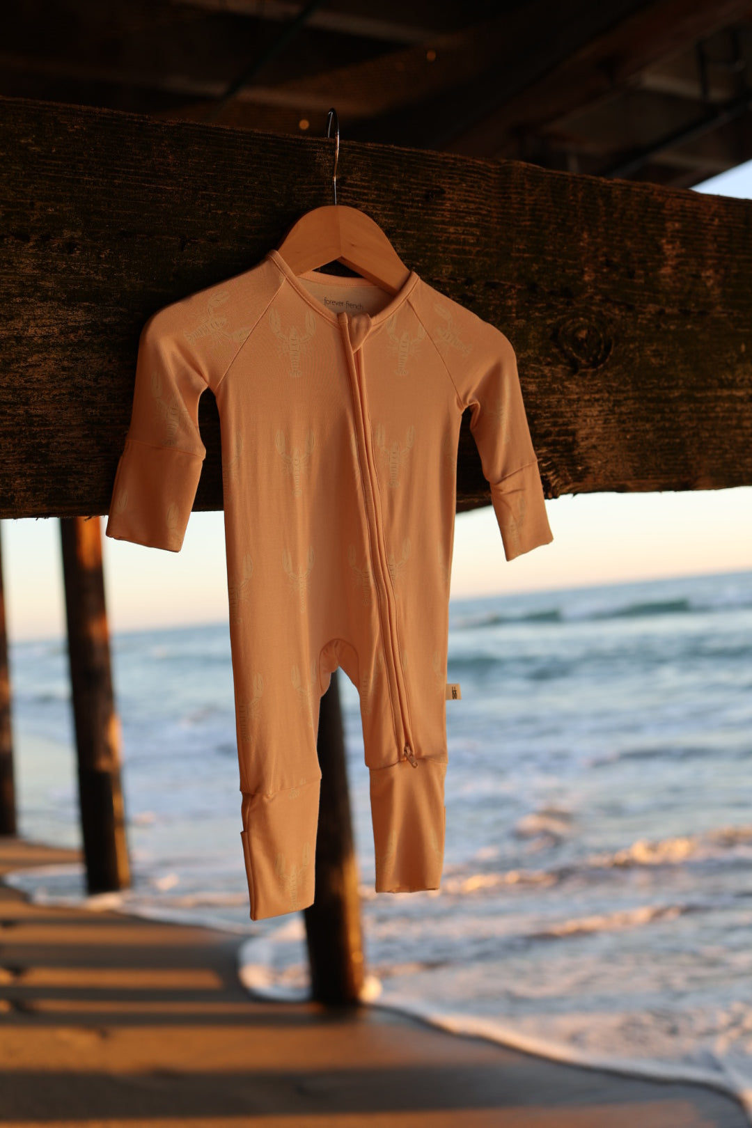 Bamboo Zip Pajamas | Lobster