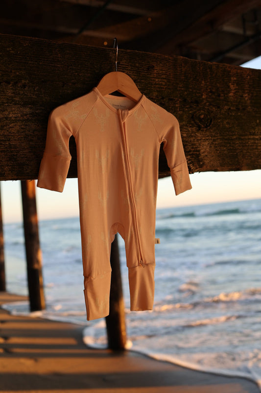 Bamboo Zip Pajamas | Lobster