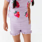 Very Violet | Ribbed Ruffle Yoga Shorts
