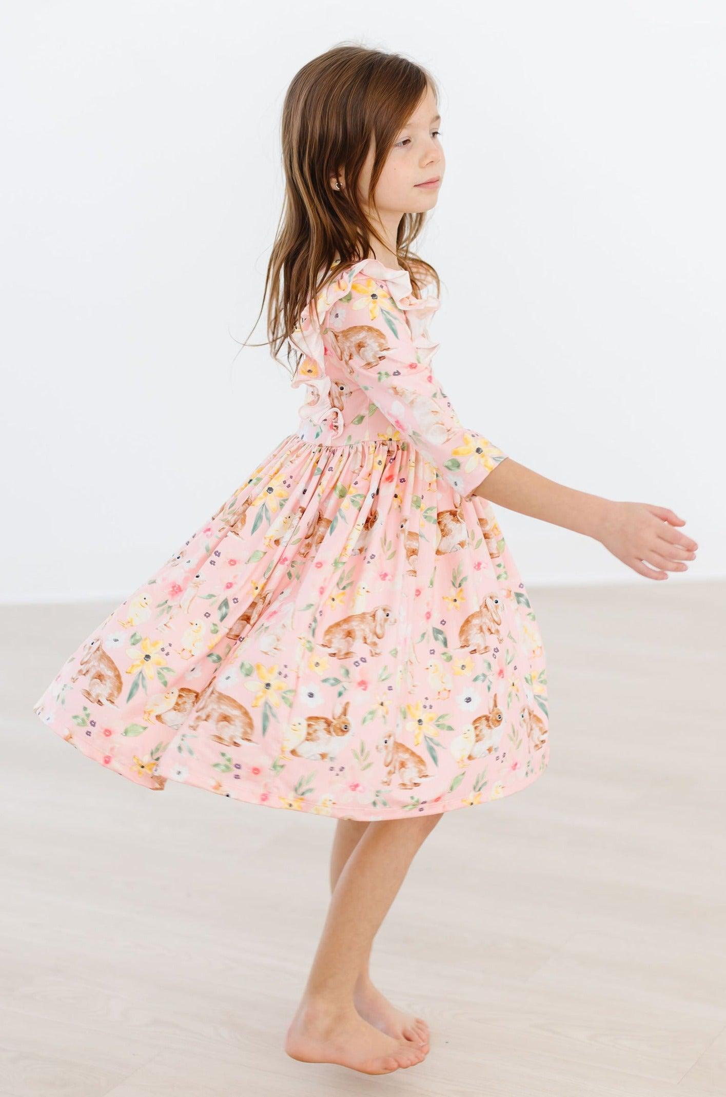 Chicks & Bunnies Ruffle Twirl Dress