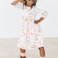 Boho Bows 3/4 Sleeve Pocket Twirl Dress