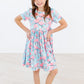 Pretty in Pink Flamingos S/S Pocket Twirl Dress