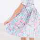 Pretty in Pink Flamingos S/S Pocket Twirl Dress