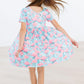 Pretty in Pink Flamingos S/S Pocket Twirl Dress