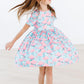 Pretty in Pink Flamingos S/S Pocket Twirl Dress