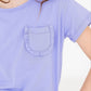 Periwinkle Ruffle Pocket Tee