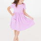 Bright Lilac S/S Pocket Twirl Dress