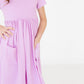 Bright Lilac S/S Pocket Twirl Dress