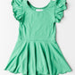 Kelly Green S/S Twirl Leotard