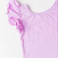 Bright Lilac S/S Flutter Sleeve Leotard