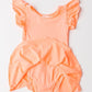 Neon Coral S/S Twirl Leotard