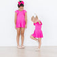 Hot Pink S/S Twirl Leotard