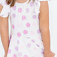 Pastel Polka Dot S/S Twirl Leotard