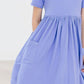 Periwinkle S/S Pocket Twirl Dress