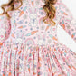 Springtime Bunnies 3/4 Sleeve Pocket Twirl Dress