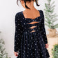 Black Dottie | Velvet Bow Back Dress