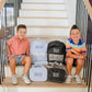 Black + Grey Colorblock Backpack PLAIN NO EMBROIDERY
