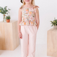 Vintage Blooms | Peplum + Crop Pants Set