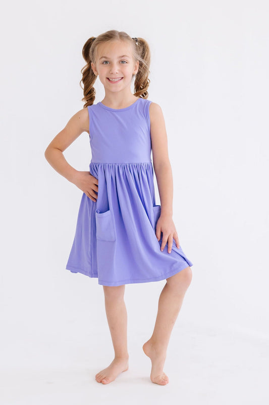 Periwinkle Pocket Tank Twirl Dress