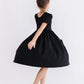 Black S/S Pocket Twirl Dress