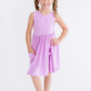 Bright Lilac Tank Pocket Twirl Dress