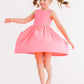 Neon Pink Tank Pocket Twirl Dress