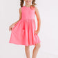 Neon Pink Tank Pocket Twirl Dress