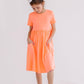 Neon Coral S/S Pocket Twirl Dress