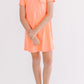 Neon Coral T-Shirt Dress