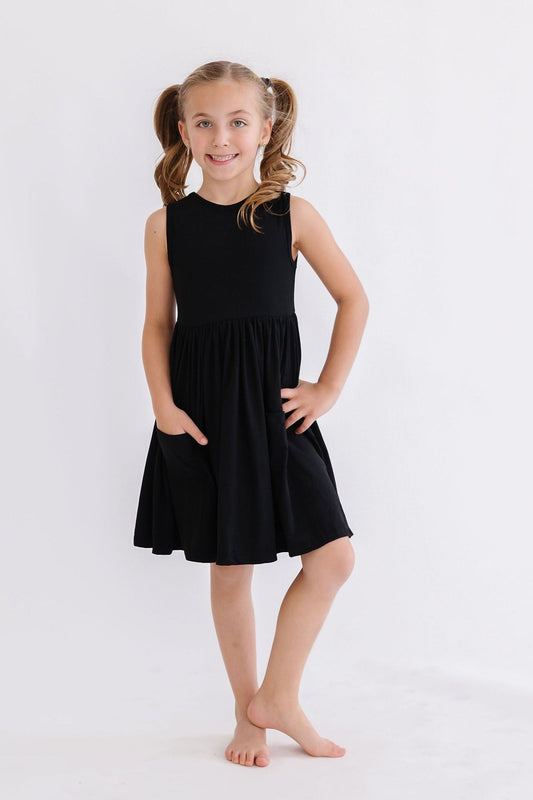 Black Tank Pocket Twirl Dress