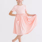 Peach S/S Pocket Twirl Dress