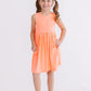 Neon Coral Tank Pocket Twirl Dress