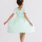 Pastel Green S/S Pocket Twirl Dress