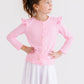 Bubblegum Pink Ruffle Cardigan